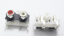 JACK RCA 2X1 BRANCO DUPLO CROSSOVER TARAMPS